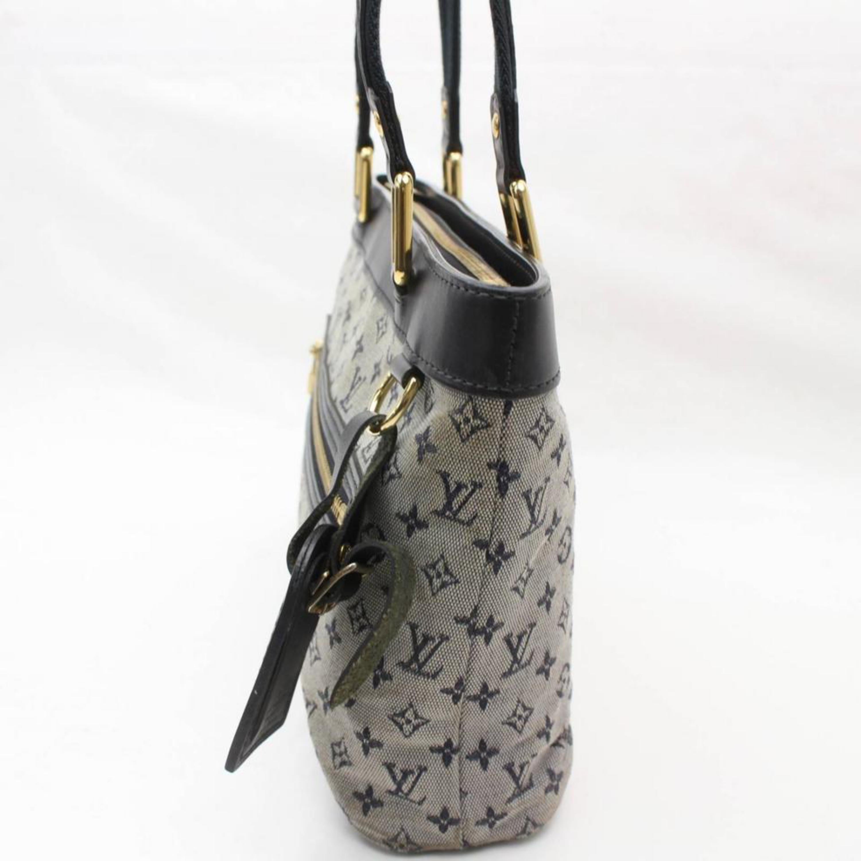 Louis Vuitton Lucille Monogram Mini Lin Pm 869192 Blue Canvas Shoulder Bag For Sale 3