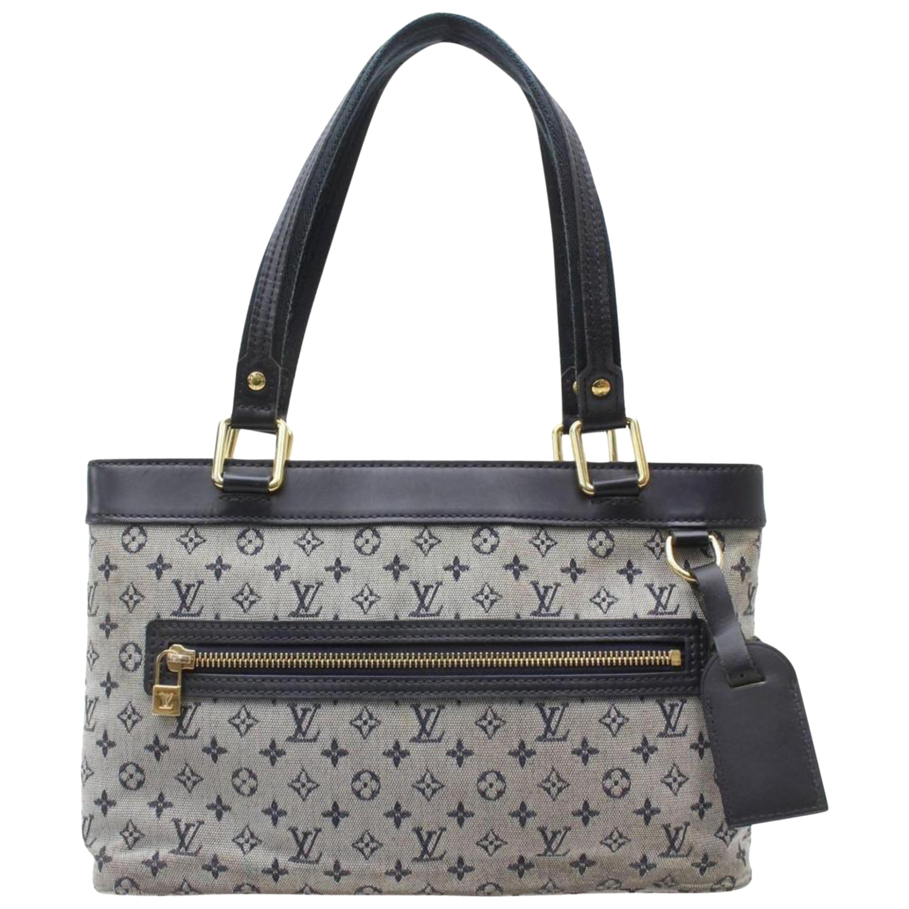 Louis Vuitton Lucille Monogram Mini Lin Pm 869192 Blue Canvas Shoulder Bag For Sale