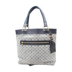 Louis Vuitton Lucille Navy Monogram Mini Lin Gm 869141 Blue Canvas Tote