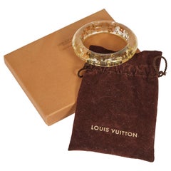 Louis Vuitton Lucite Inlay Logo Bangle Bracelet