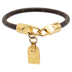 Louis Vuitton Luck It Multicolor Monogram Black Canvas Enamel Gold Tone  Charm Bracelet 15cm Louis Vuitton