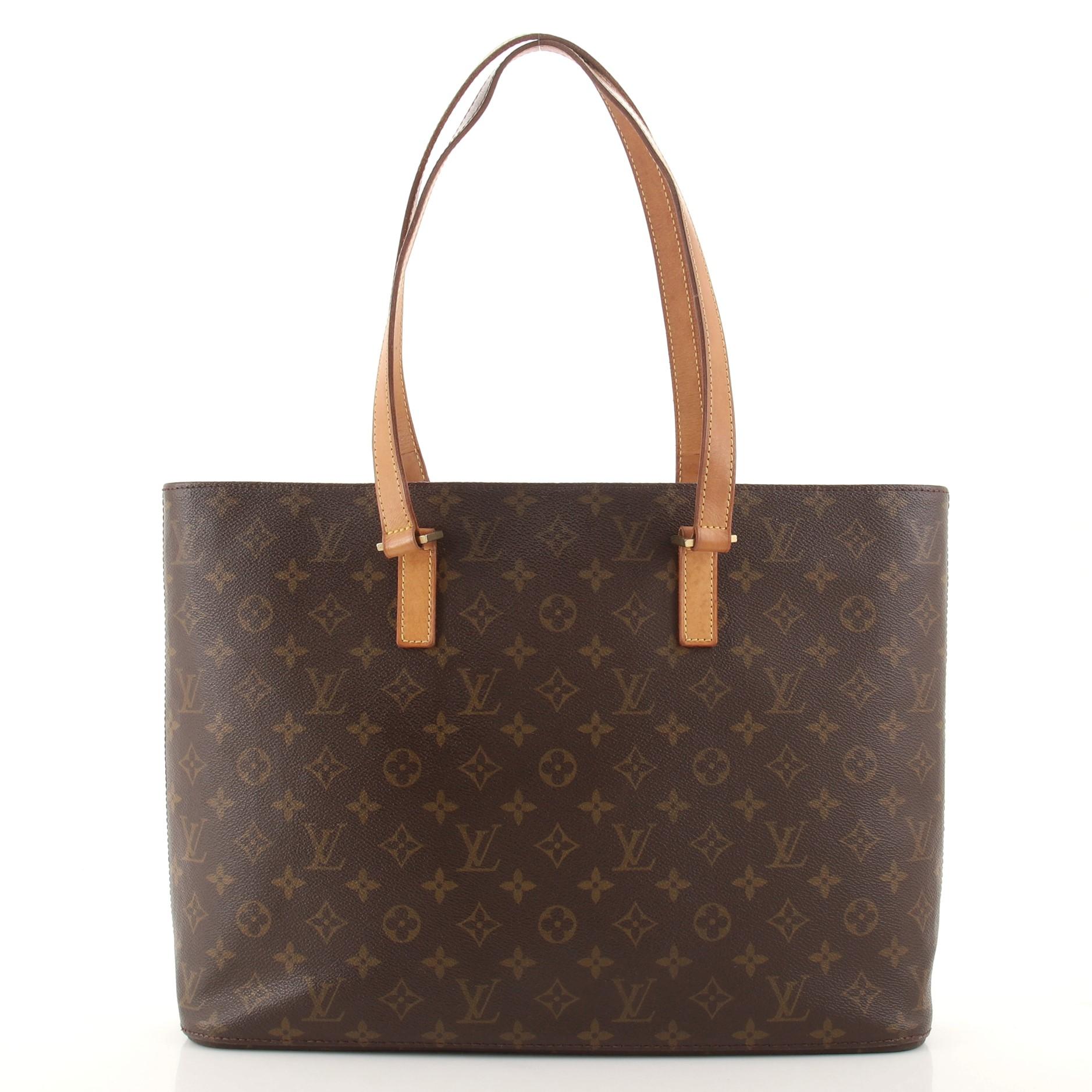 Black Louis Vuitton Luco Handbag Monogram Canvas