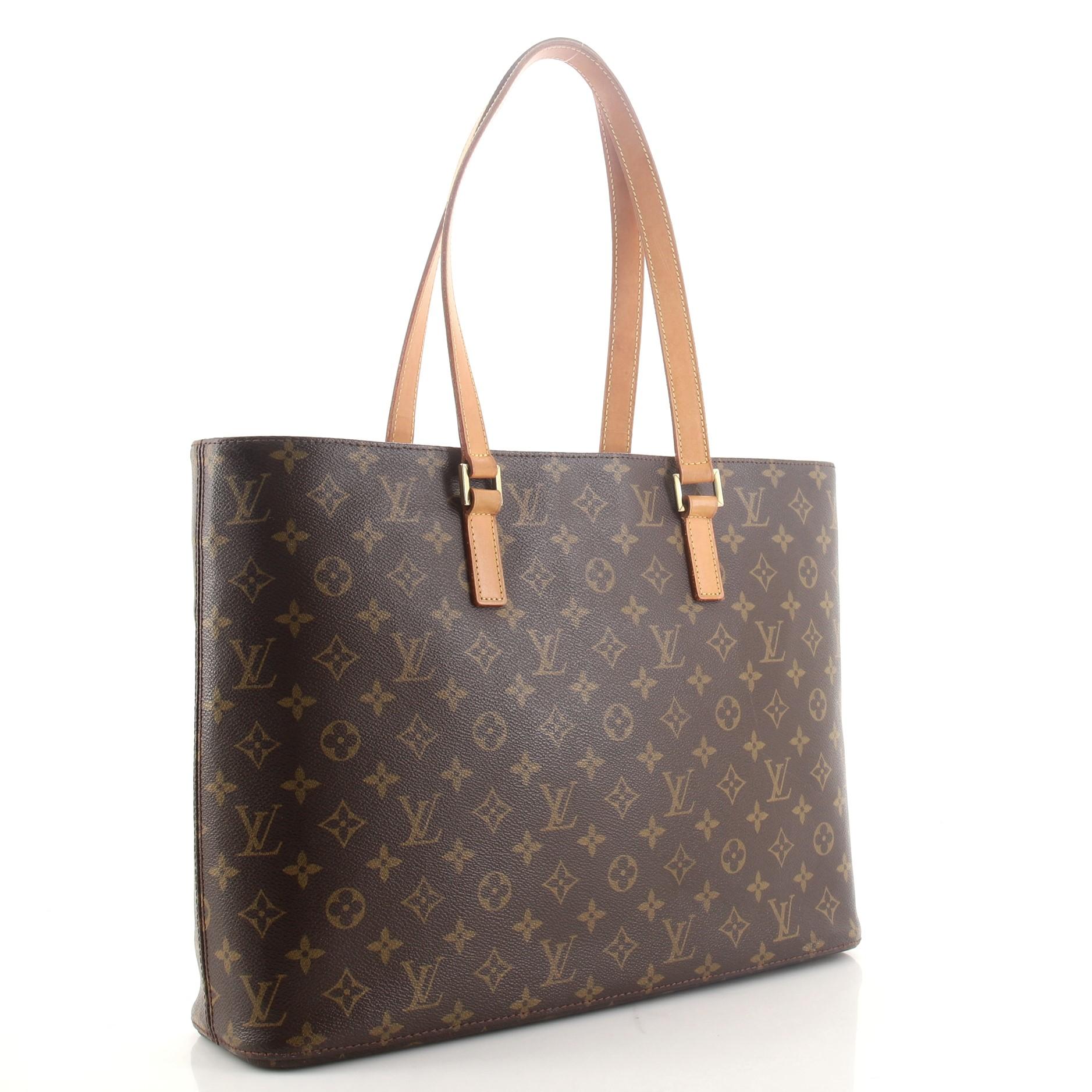 Black Louis Vuitton Luco Handbag Monogram Canvas