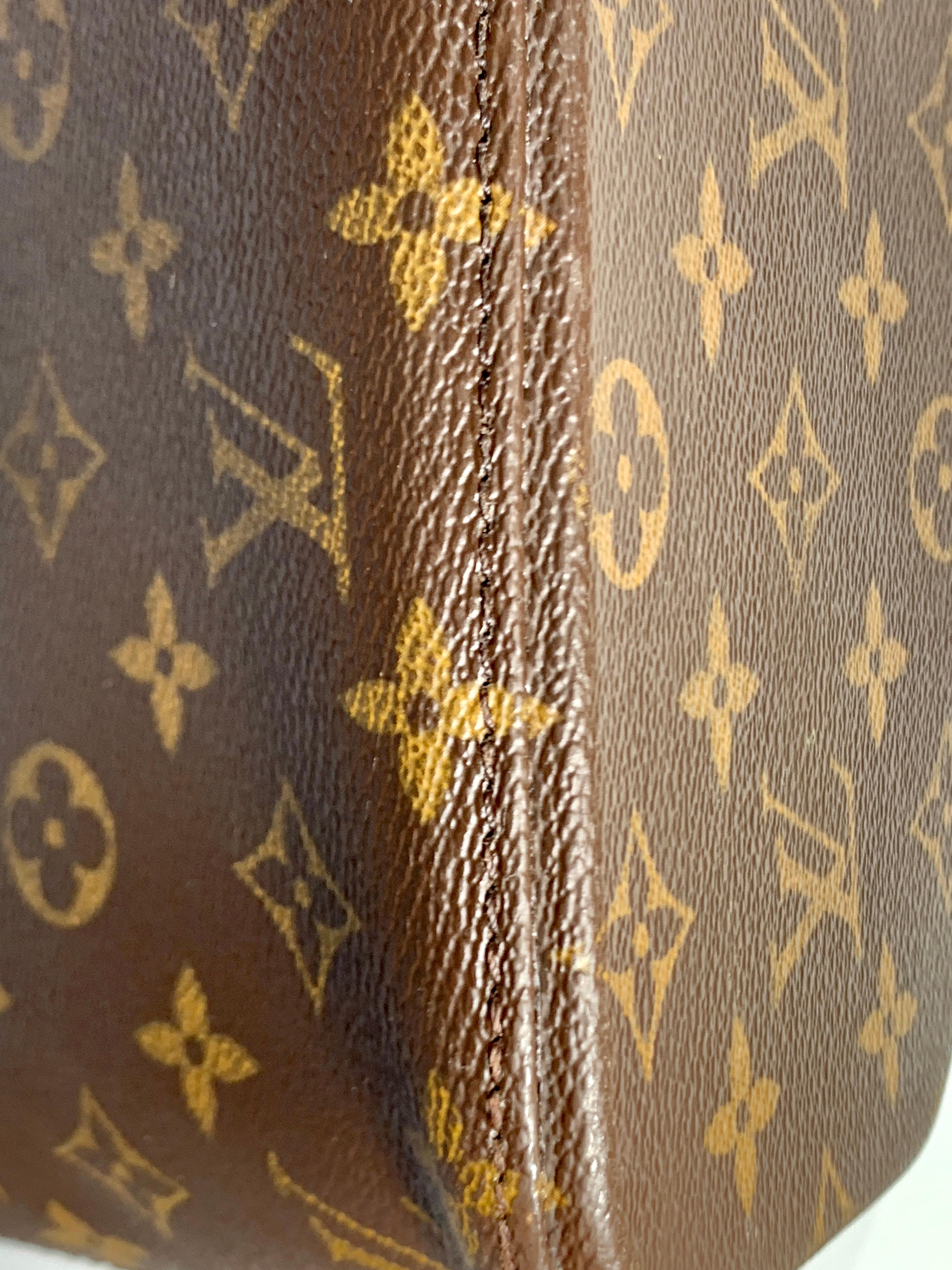 Louis VUITTON  Luco Leather Beige Monogram Canvas Tote, Brown  5