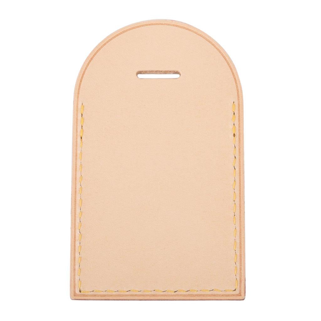 Louis Vuitton Luggage Tag Vachetta w/ Sunburst In New Condition For Sale In Miami, FL