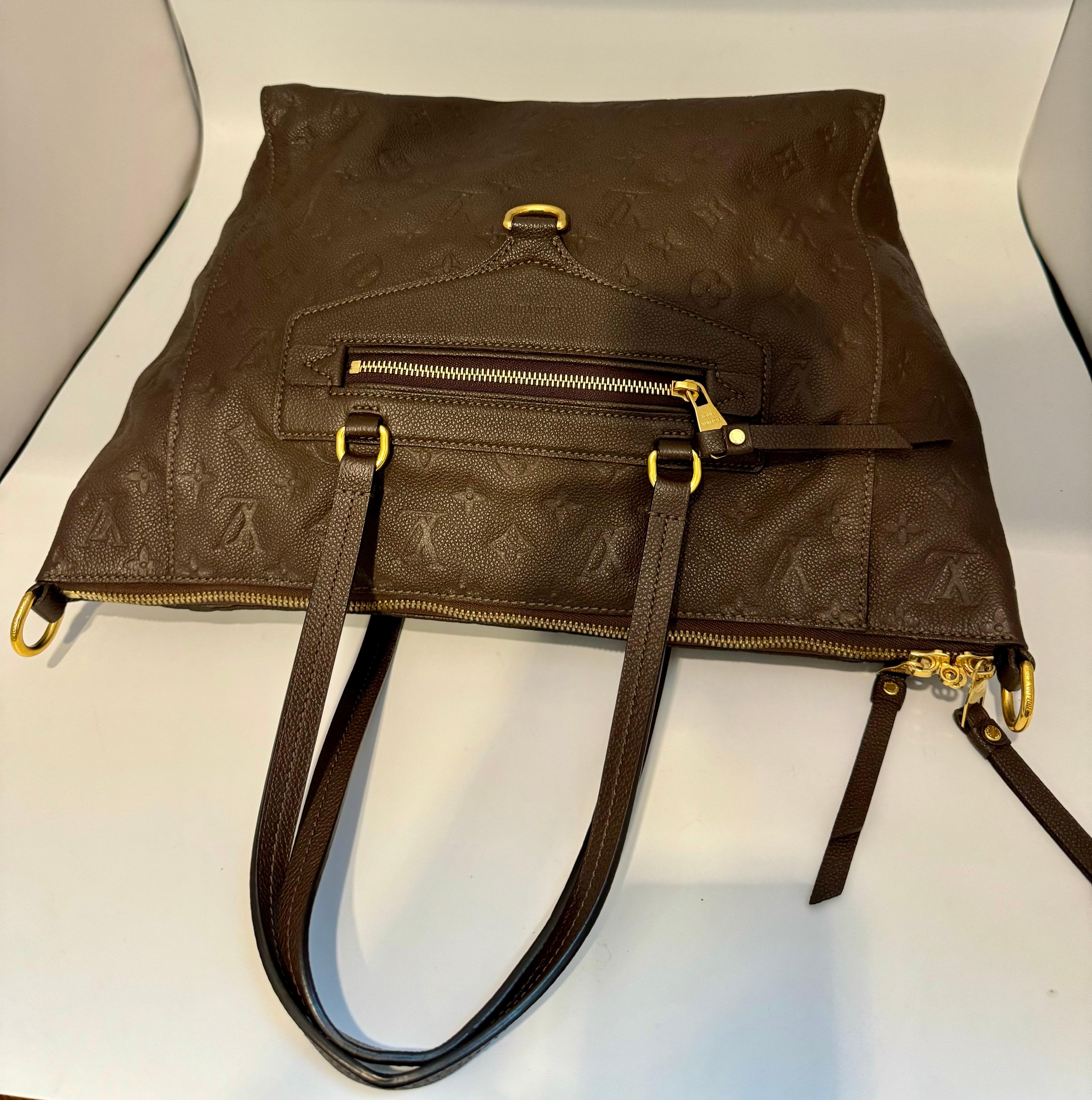 Louis Vuitton Lumineuse Handbag Sac à main en cuir Empreinte Monogram, Excellent en vente 1