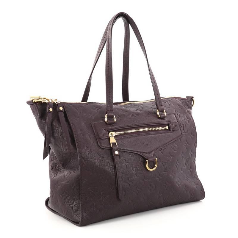 Black Louis Vuitton Lumineuse Handbag Monogram Empreinte Leather PM
