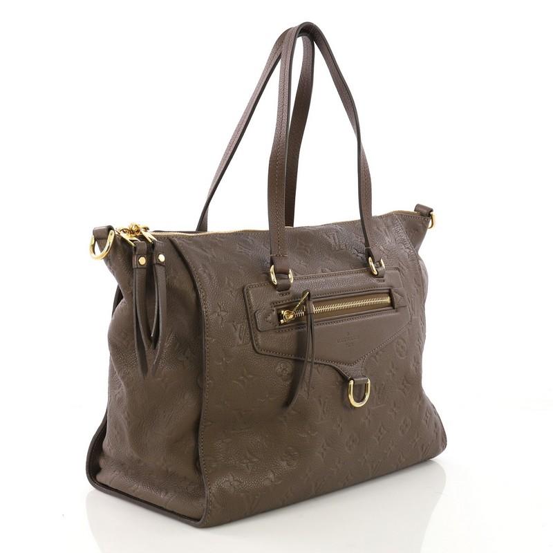 Black Louis Vuitton Lumineuse Handbag Monogram Empreinte Leather PM