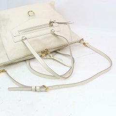 Louis Vuitton Lumineuse Leather 2way Zip Tote 870872 White Monogram Empreinte