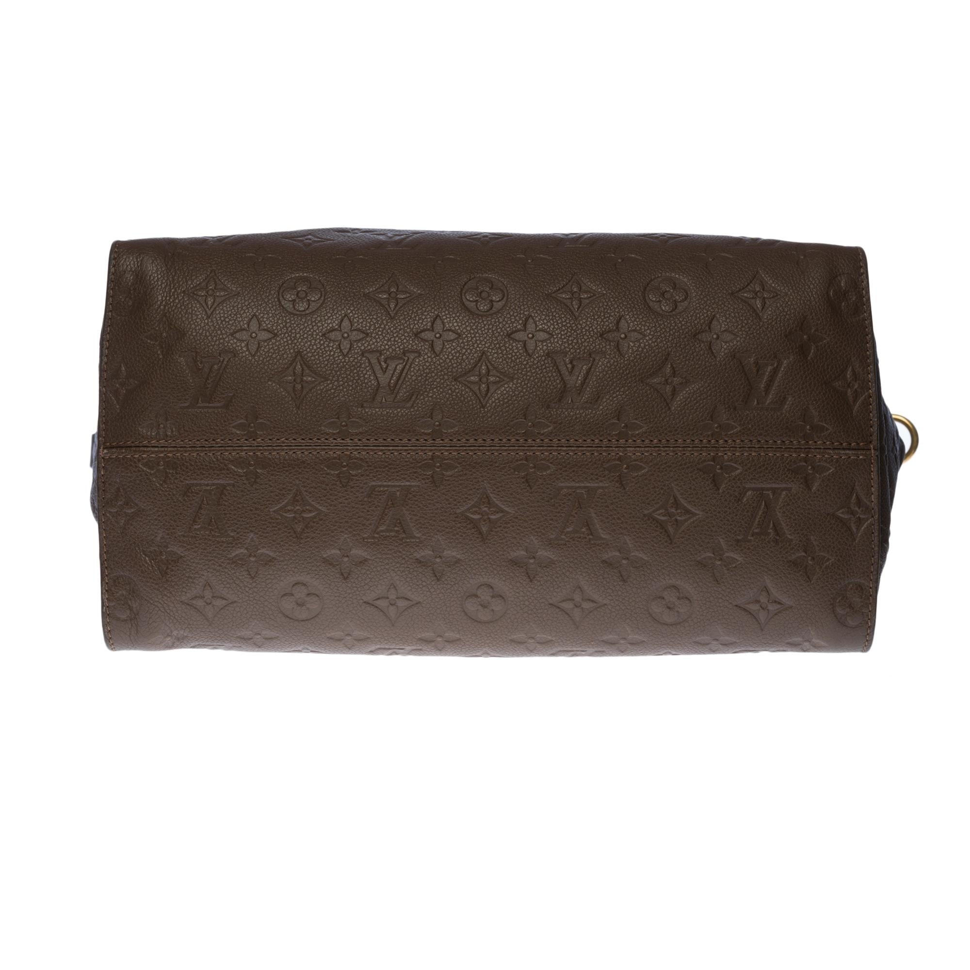 Louis Vuitton Lumineuse Shoulder bag in brown empreinte leather, GHW 4