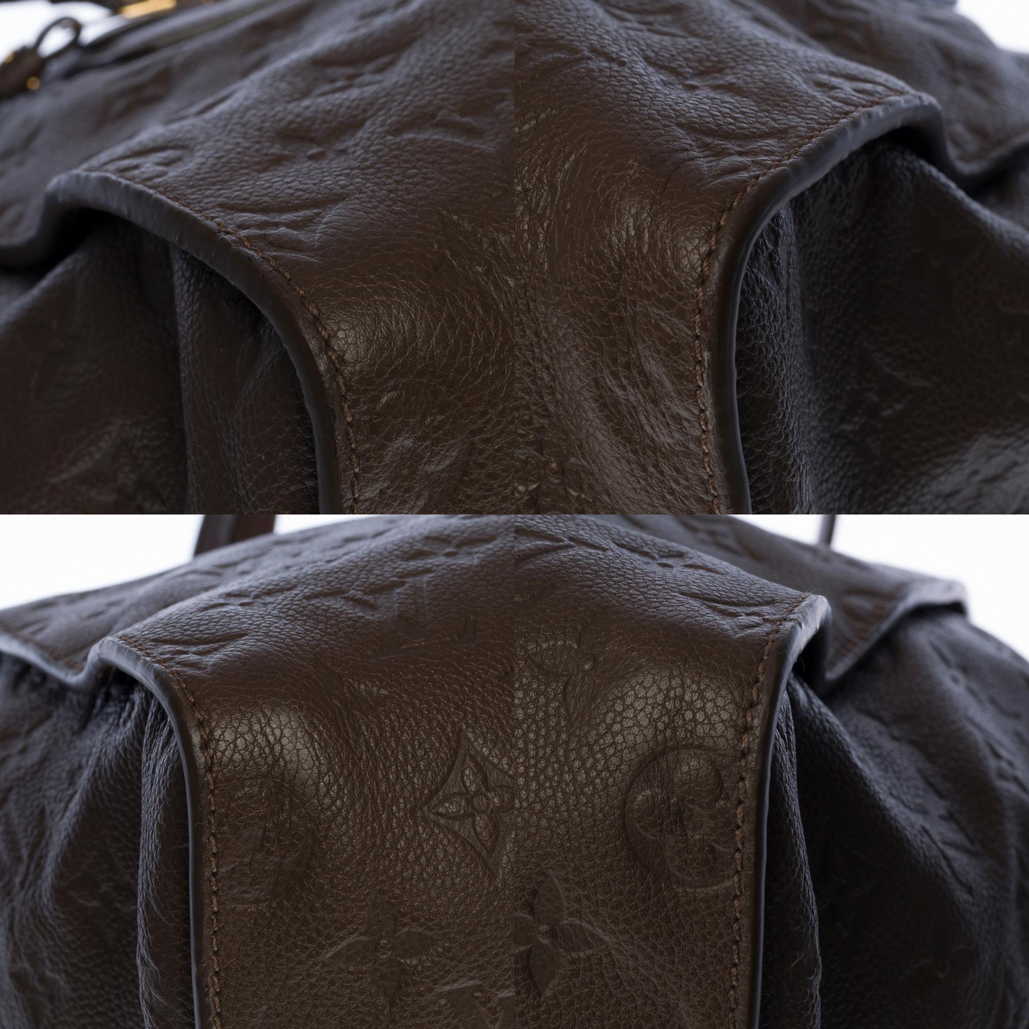 Louis Vuitton Lumineuse Shoulder bag in brown empreinte leather, GHW 5