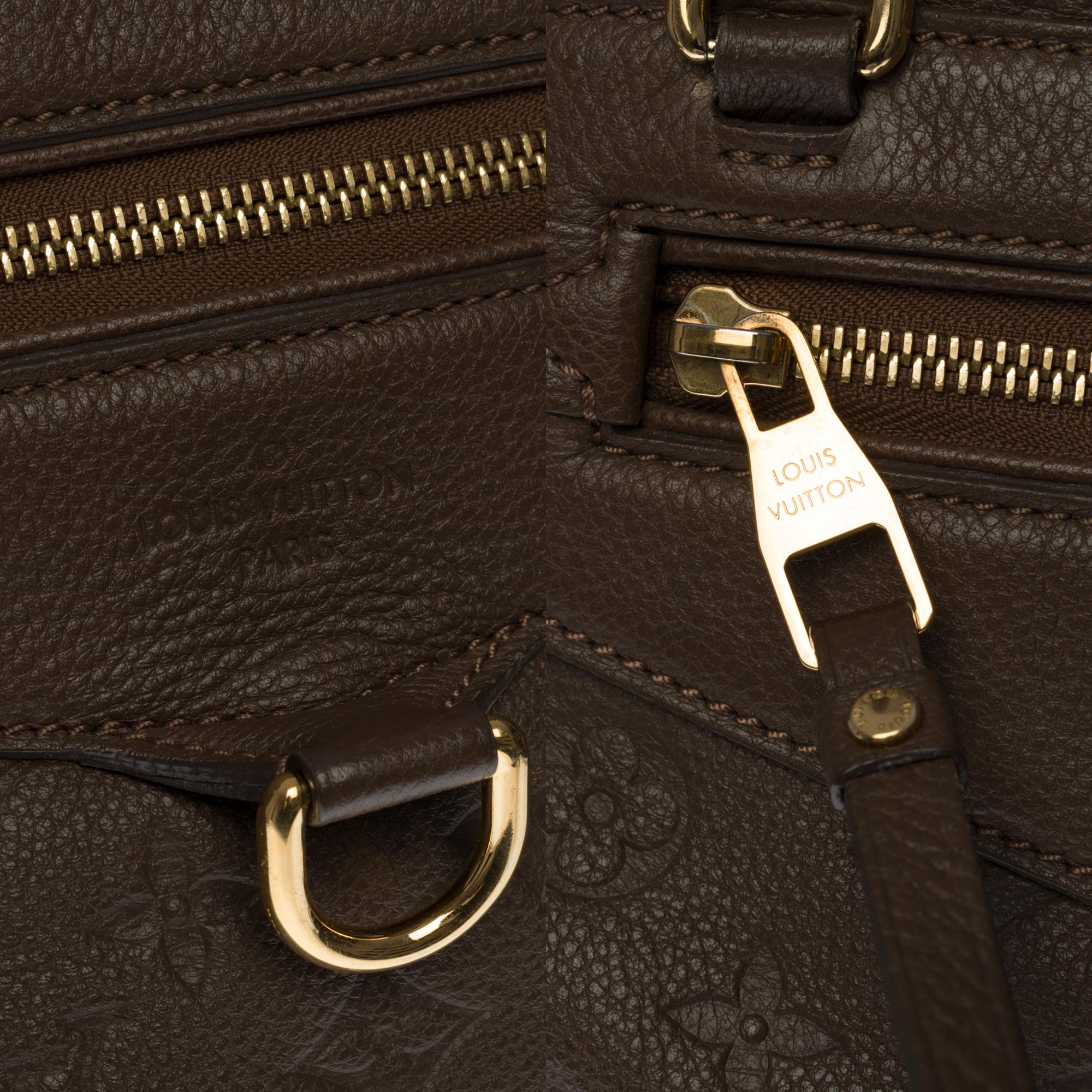 Louis Vuitton Lumineuse Shoulder bag in brown empreinte leather, GHW In Good Condition In Paris, IDF