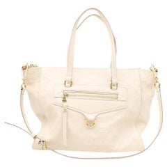 Louis Vuitton Lumineuse White 2way 866709 Ivory Monogram Empreinte Leather Bag