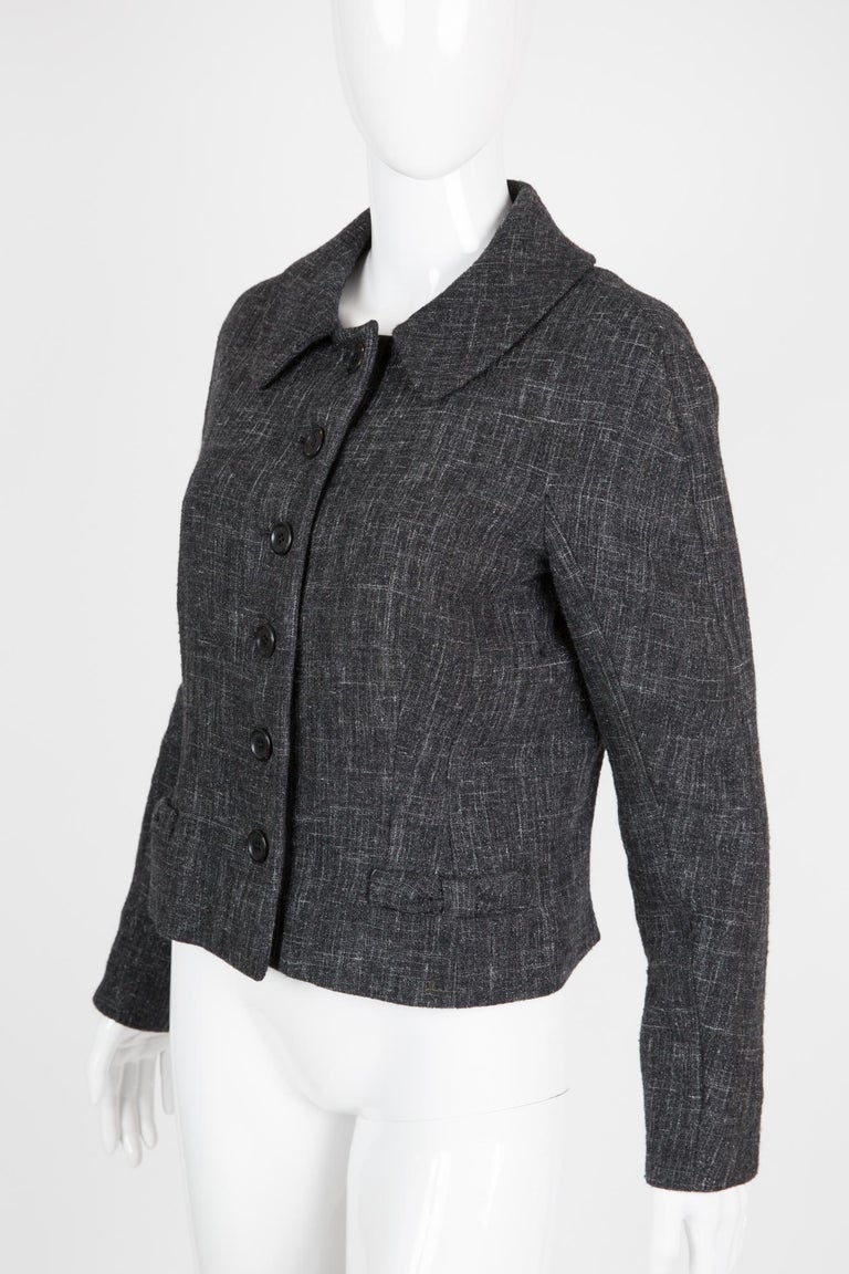 Louis Vuitton Lurex and Grey Wool Jacket For Sale at 1stdibs