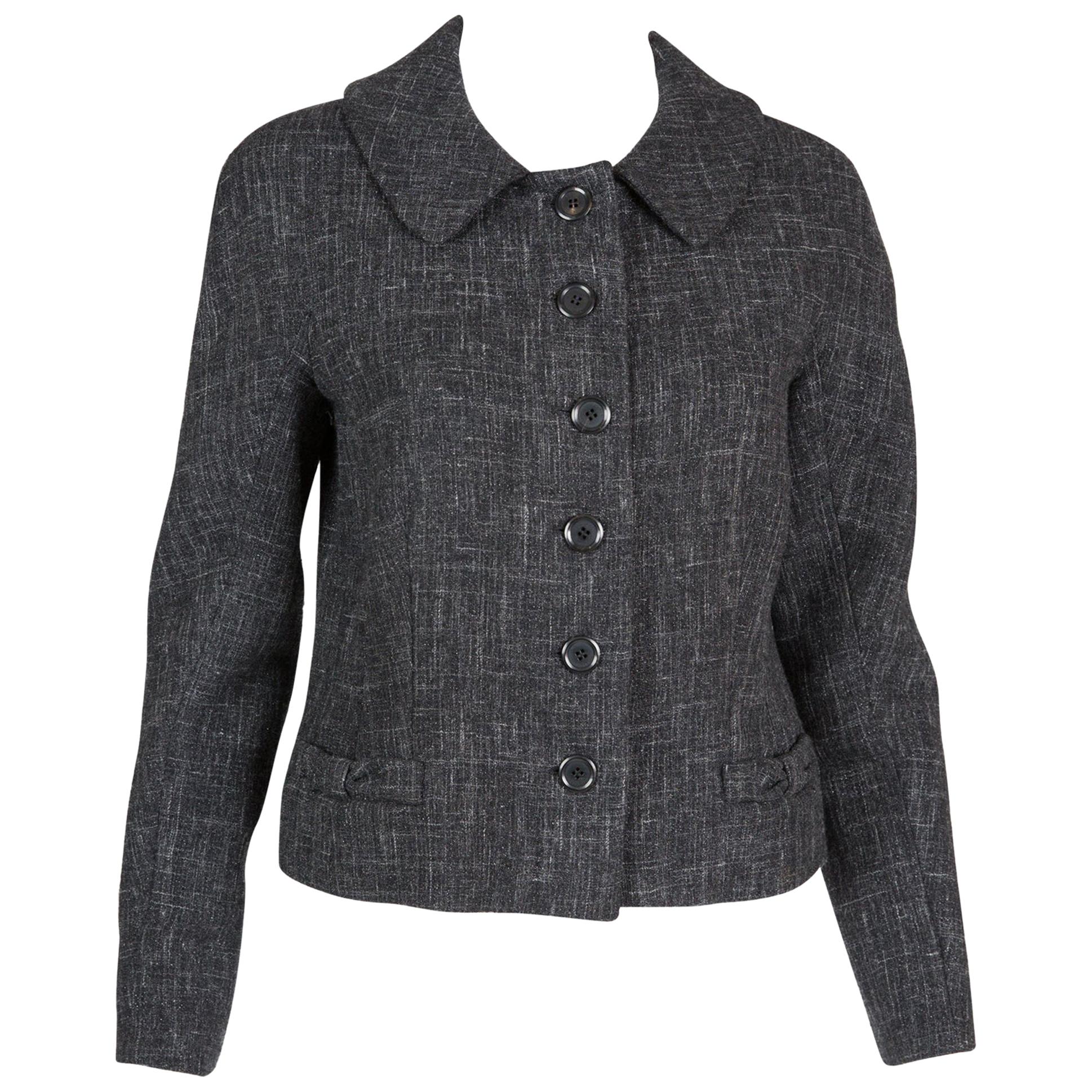 Louis Vuitton Lurex and Grey Wool Jacket
