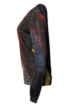 Louis Vuitton, lurex sweater with python print