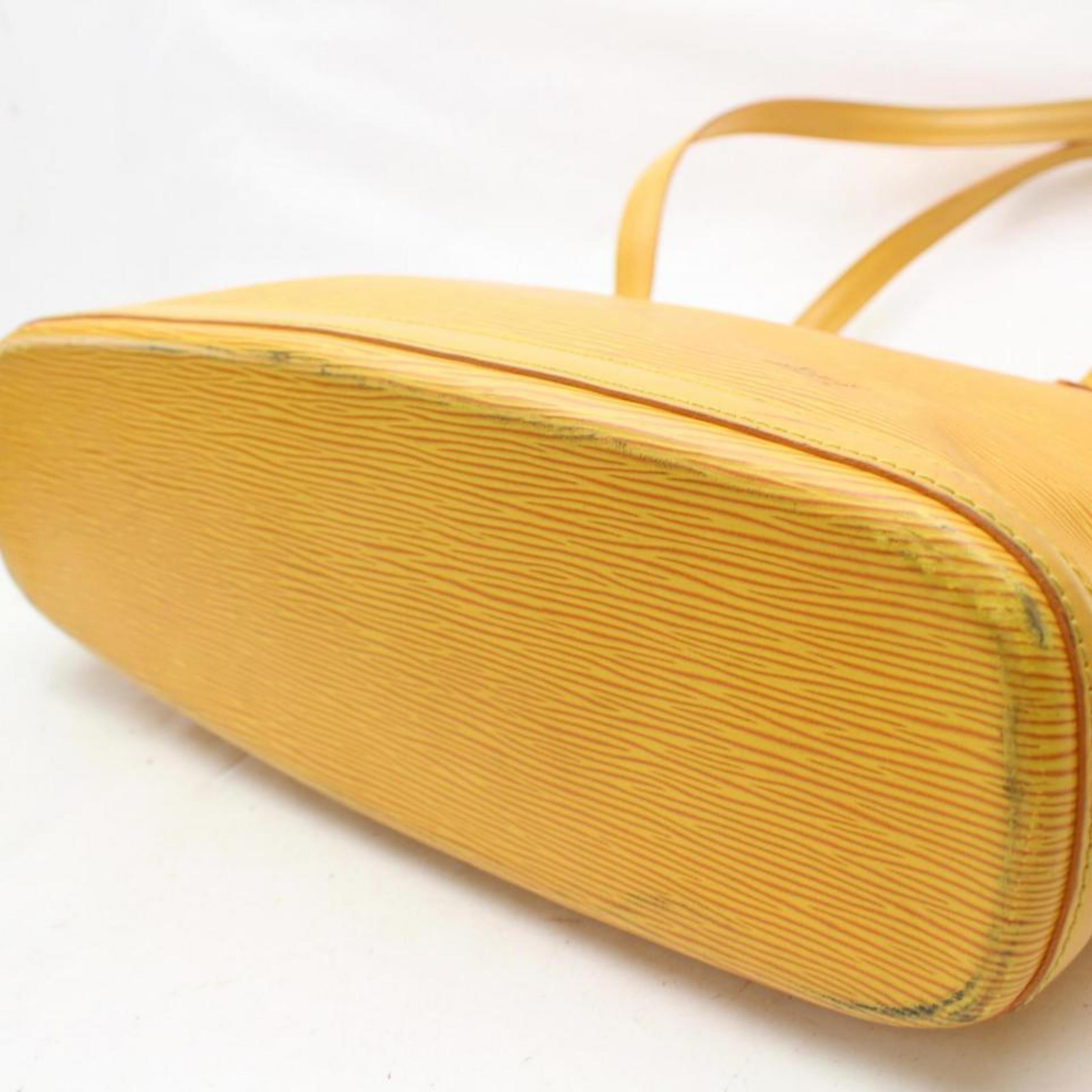 Louis Vuitton Lussac Tassil Zip Tote 869647 Yellow Leather Shoulder Bag For Sale 6