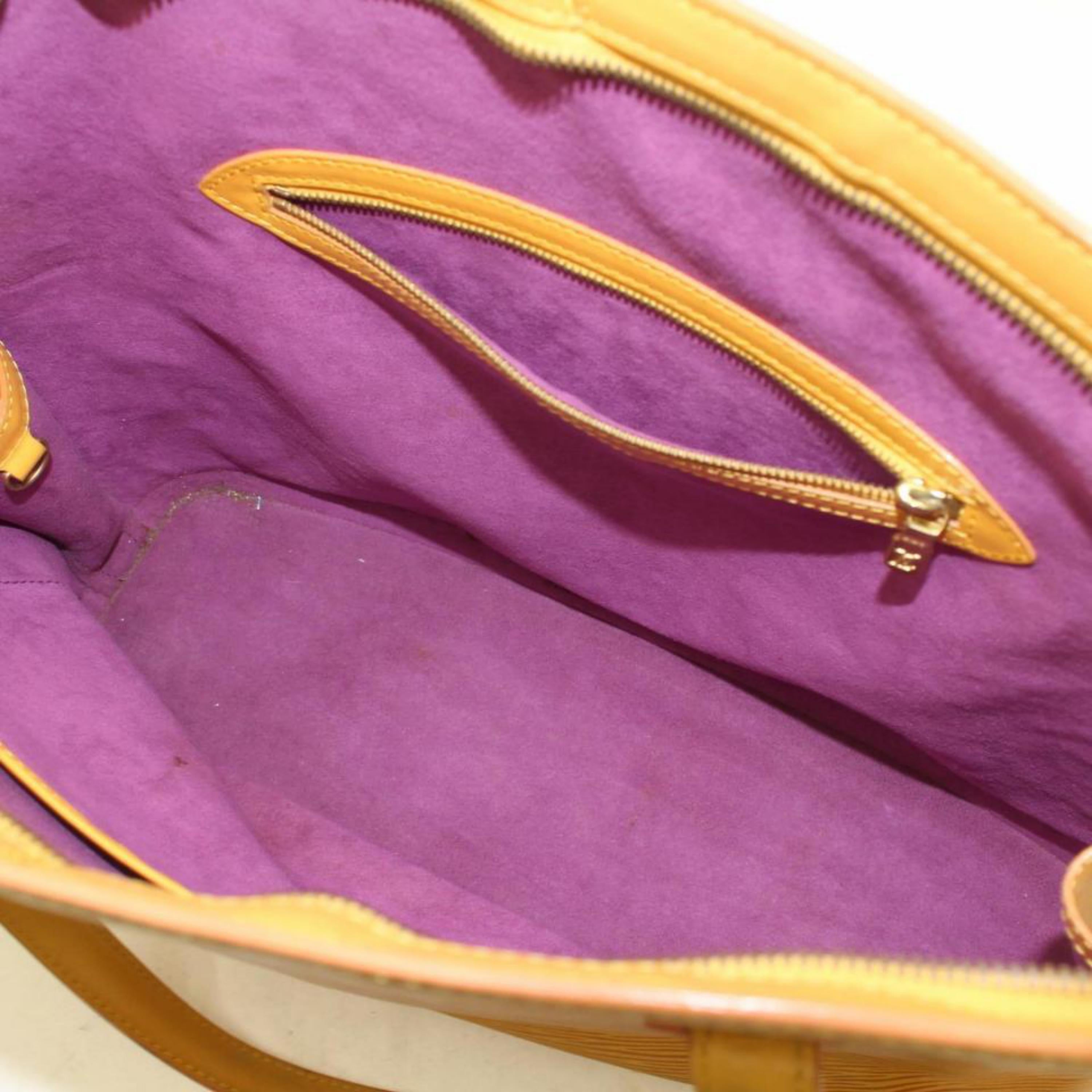 Women's Louis Vuitton Lussac Tassil Zip Tote 869647 Yellow Leather Shoulder Bag For Sale