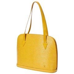 Louis Vuitton Lussac Tassil Zip Tote 869647 Yellow Leather Shoulder Bag