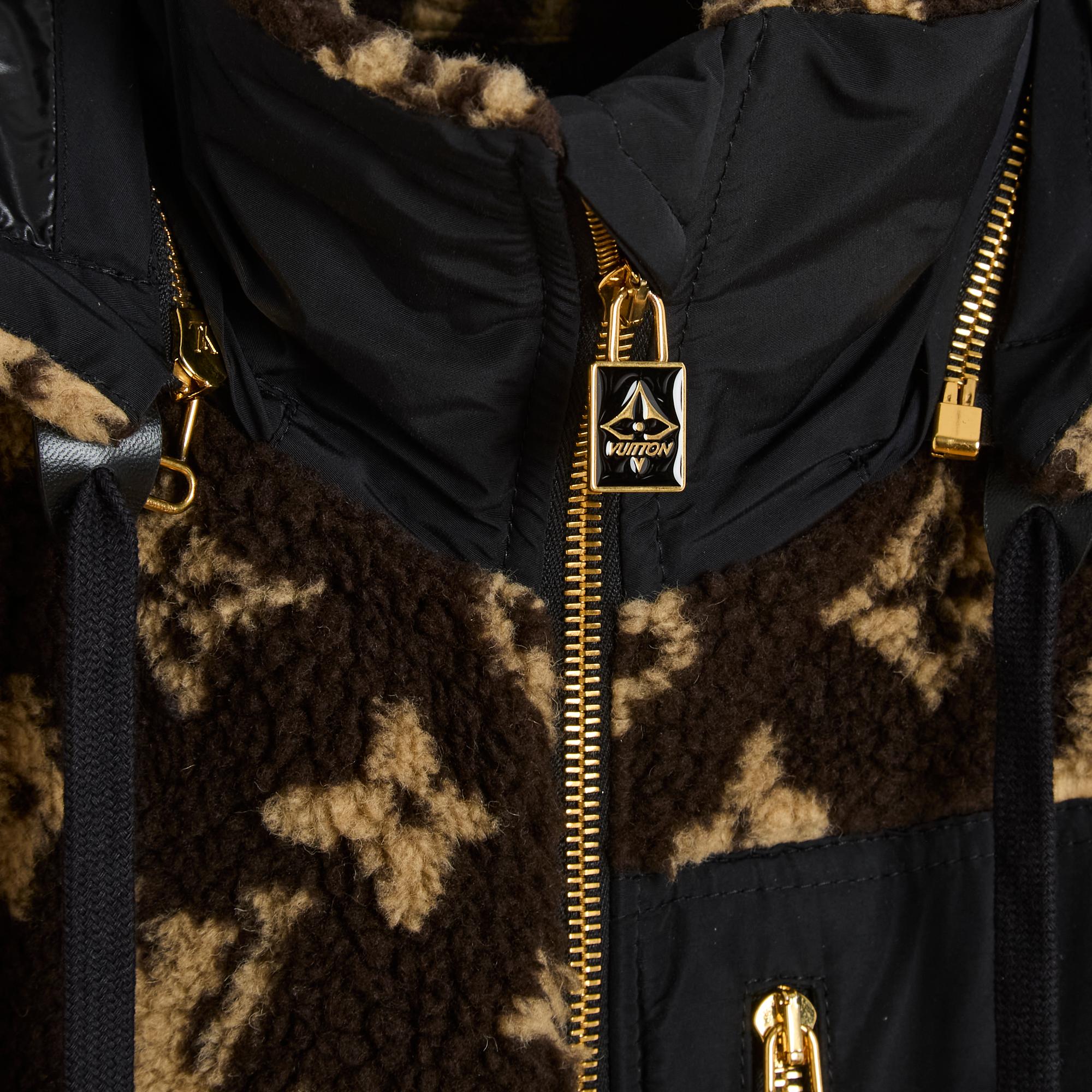 Louis Vuitton LV Blouson FR34 Oversize Faux Fur Hooded LV Jacket