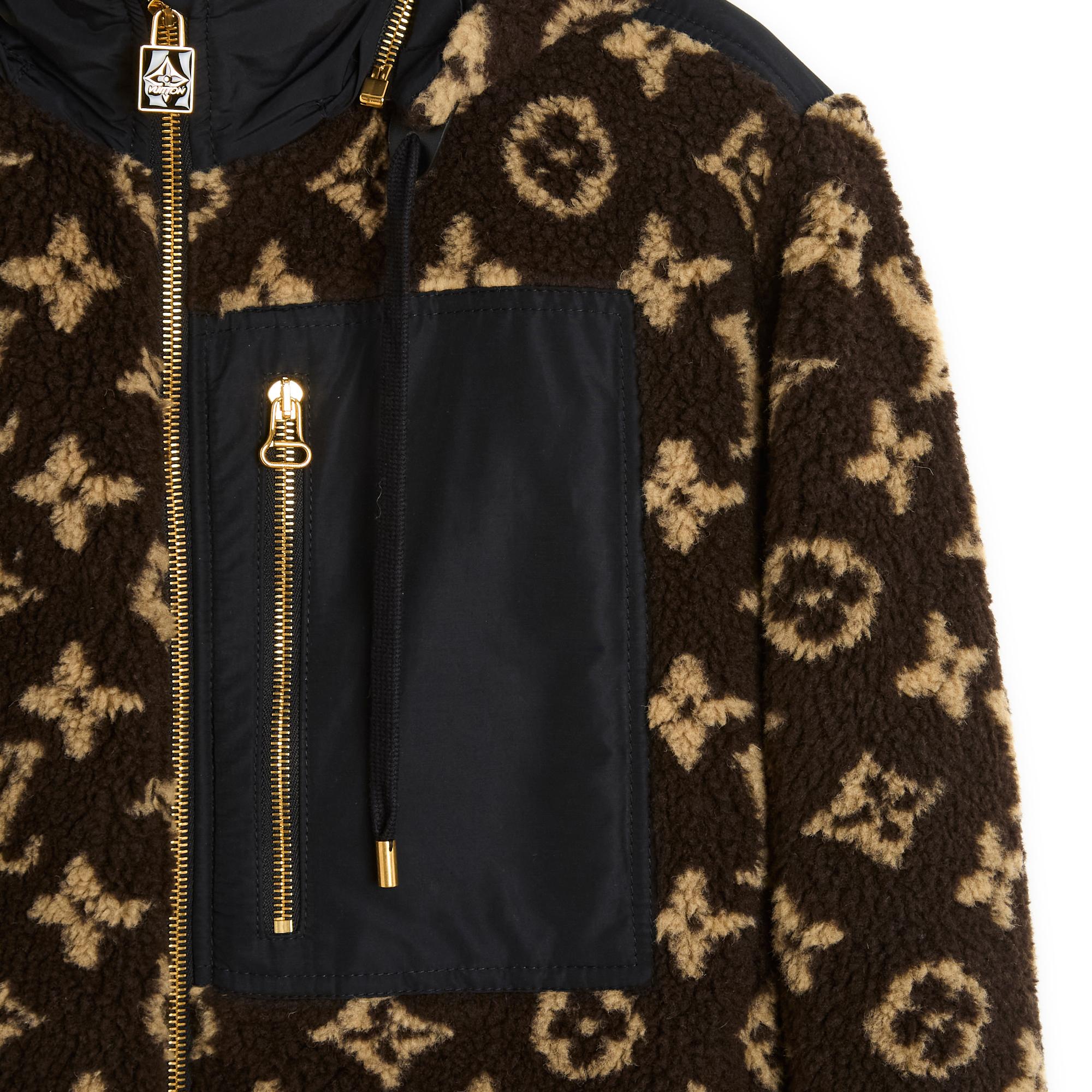 Louis Vuitton LV Blouson FR34 Oversize Faux Fur Hooded LV Jacket