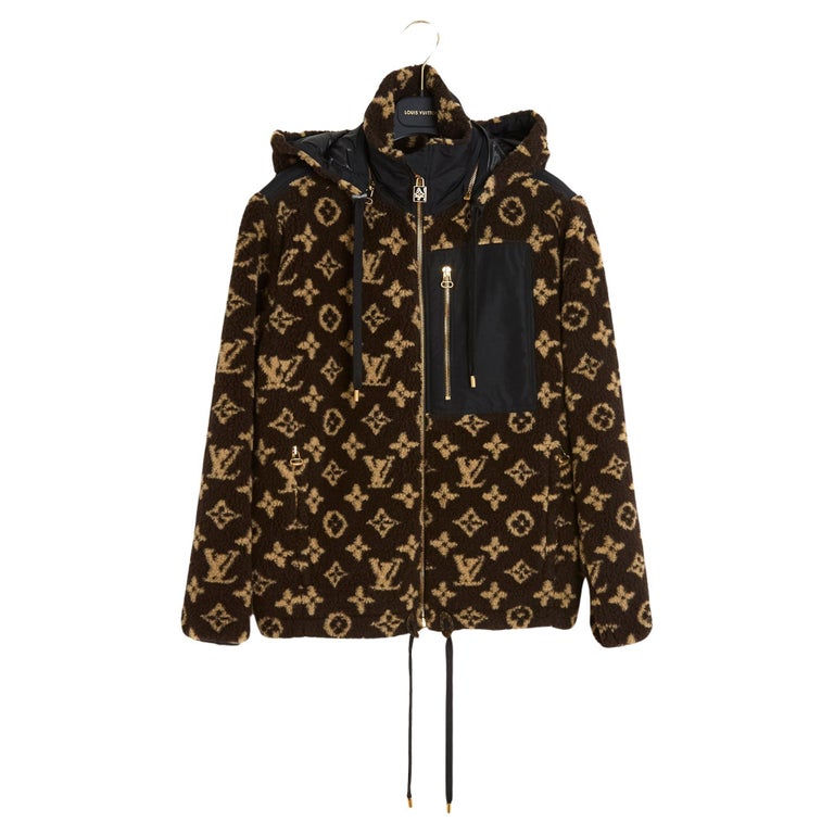 Louis Vuitton LV Blouson FR34 Oversize Kunstpelz-Jacke mit Kapuze