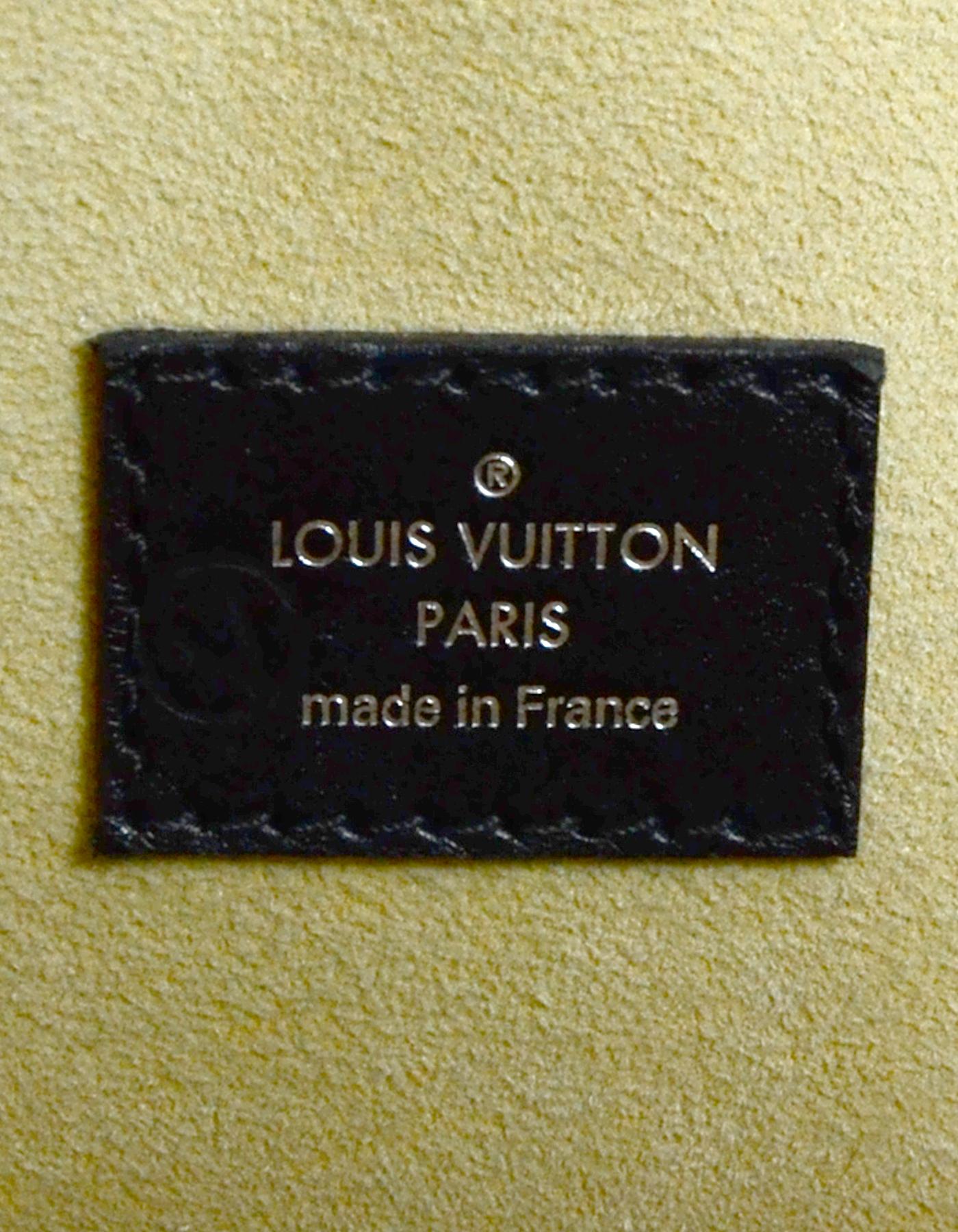 Louis Vuitton LV Brown Monogram Canvas/Black Leather Dora Tote Bag w/ Strap 4