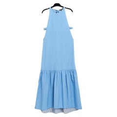 Louis Vuitton LV Clear Blue Denim mid long Dress XS