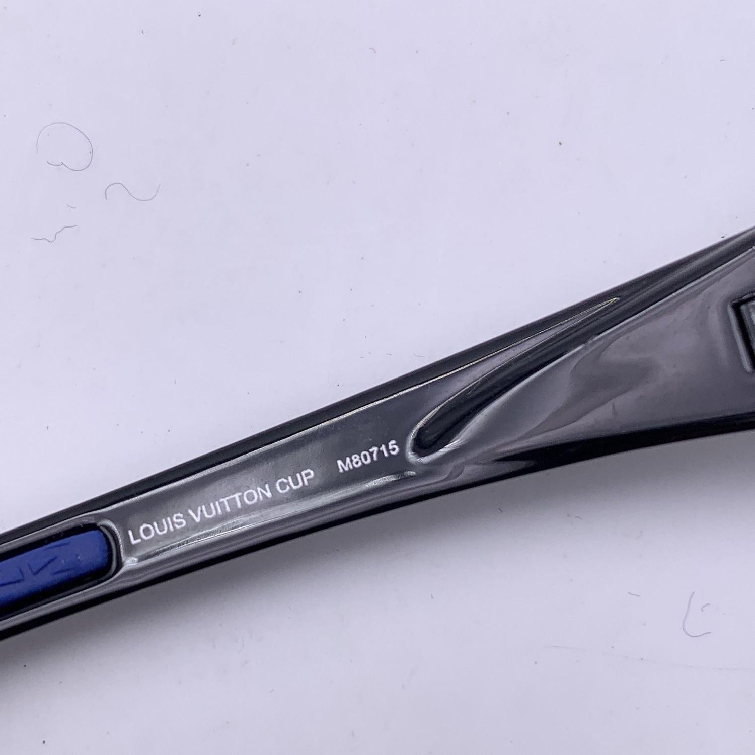 Louis Vuitton LV Cup Blue M80715 Shield Sport Sunglasses 78/10 en vente 2