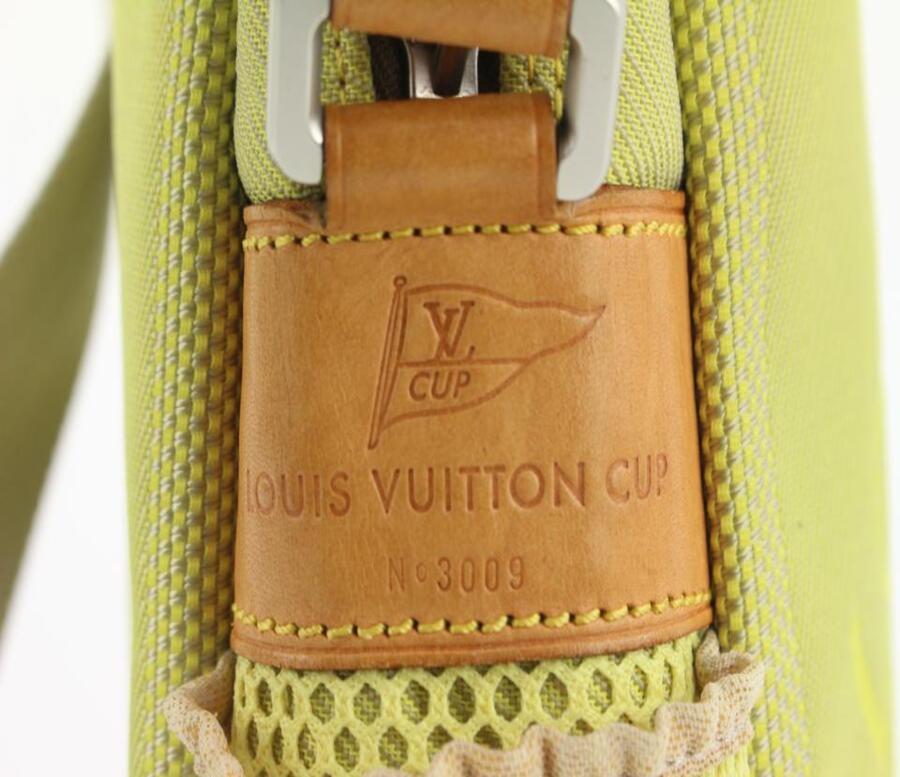 Beige Louis Vuitton LV Cup Green Damier Geant Weatherly Danube Crossbody Messenger  For Sale
