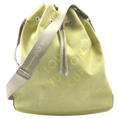 Louis Vuitton LV Cup Lime Green Damier Geant Volunteer Noe Seau à cordon de serrage