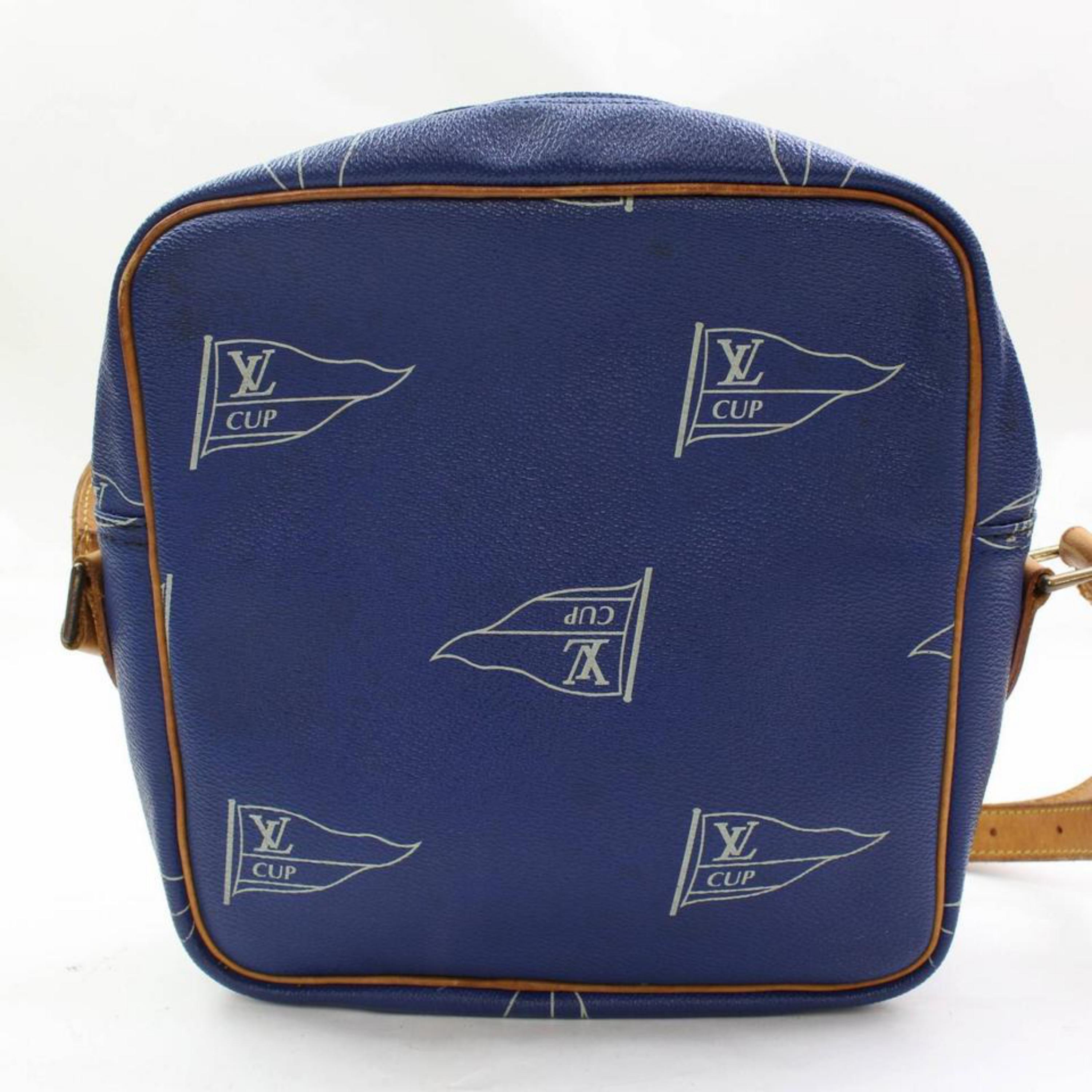 Louis Vuitton Lv Cup Sac San Diego 867246 Blue Coated Canvas Shoulder Bag For Sale 2