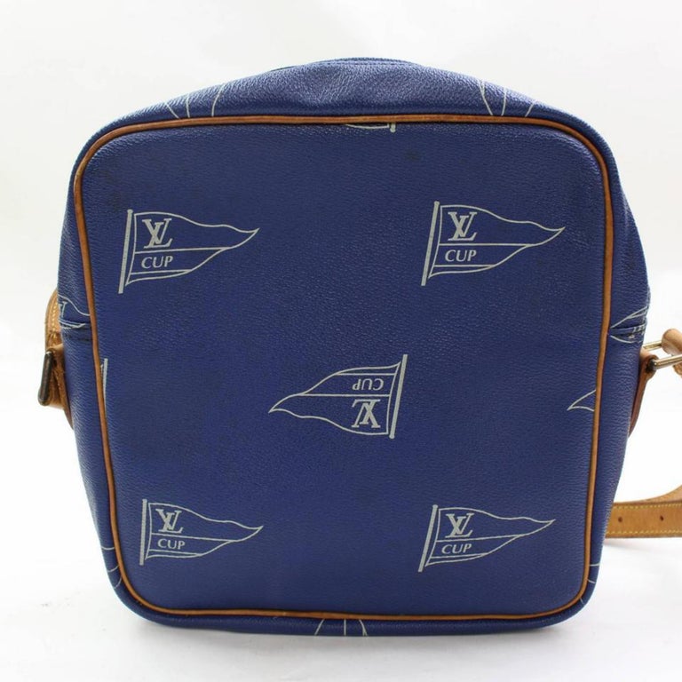 Louis Vuitton Lv Cup Sac San Diego 867246 Blue Coated Canvas Shoulder Bag For Sale at 1stdibs