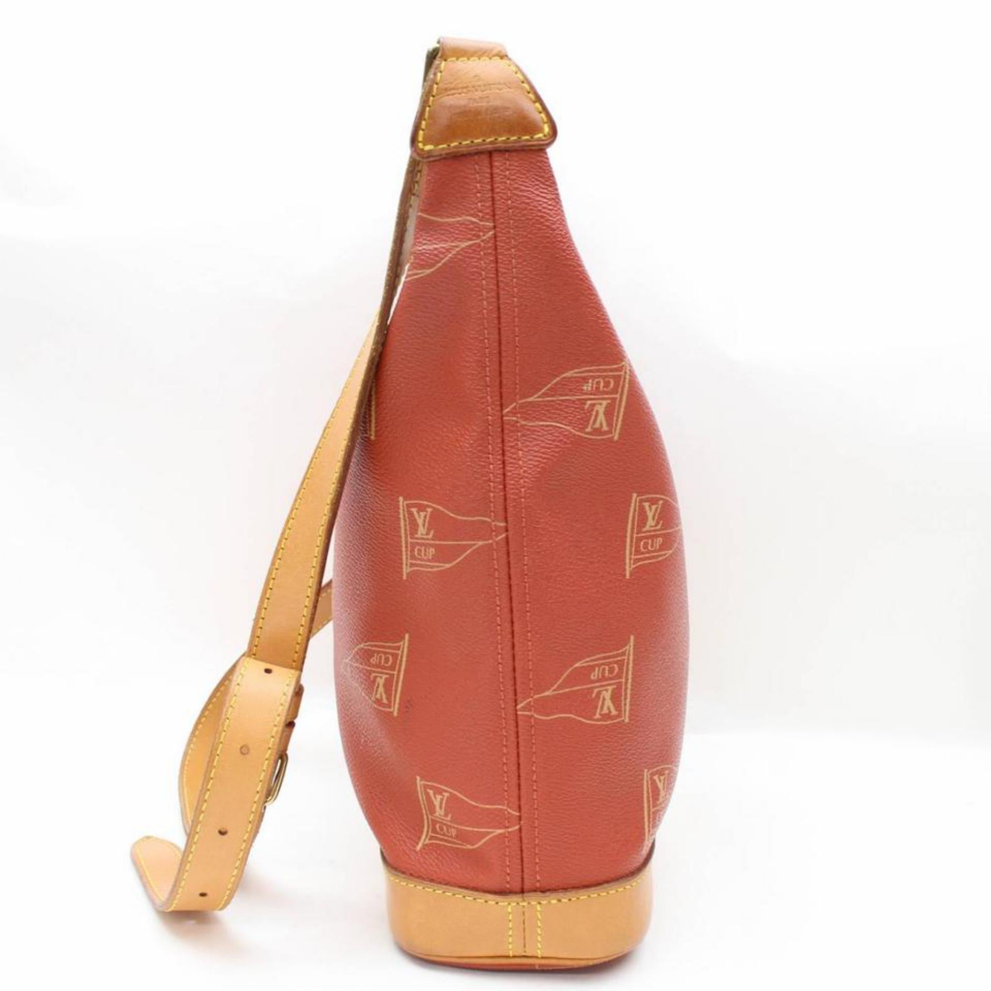Louis Vuitton Lv Cup Touquet Hobo 867276 Red Monogram Canvas Shoulder Bag For Sale 5