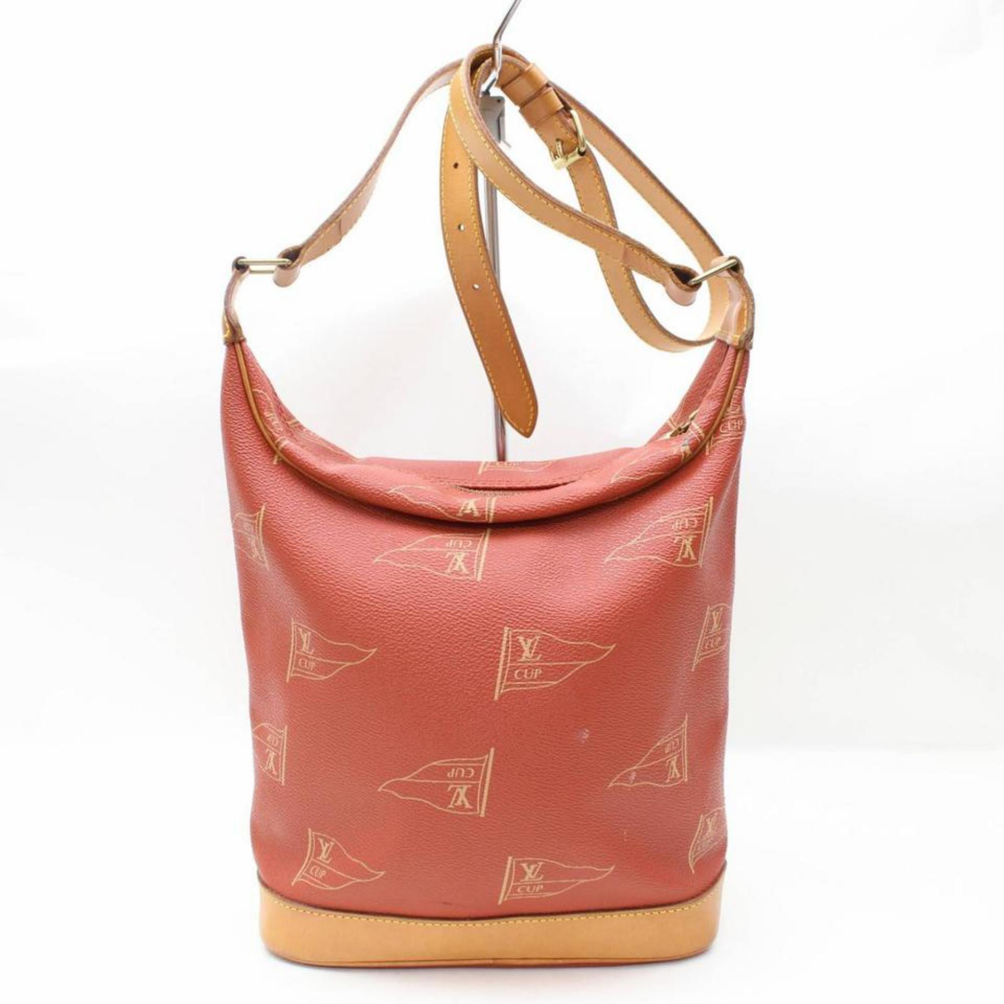 Louis Vuitton Lv Cup Touquet Hobo 867276 Red Monogram Canvas Shoulder Bag For Sale 1
