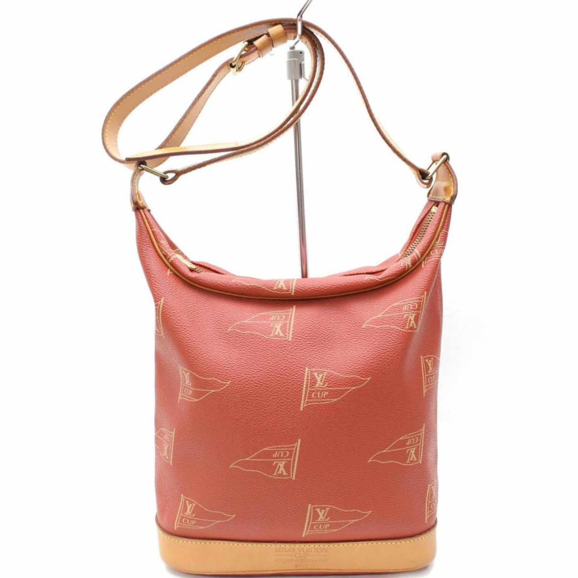 Louis Vuitton Lv Cup Touquet Hobo 867276 Red Monogram Canvas Shoulder Bag For Sale 3