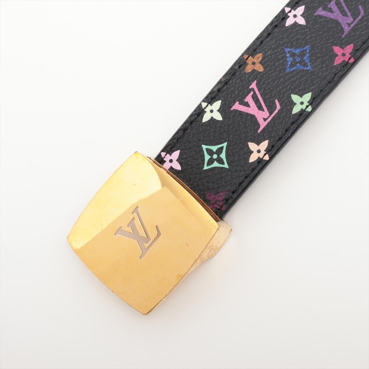 Louis Vuitton LV Cut Monogram Multicolor Belt Black In Good Condition In Humacao, PR
