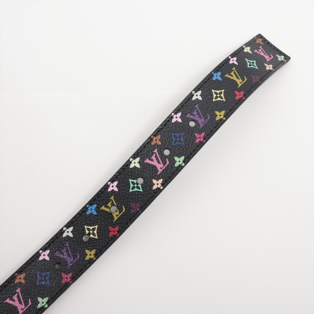 Women's or Men's Louis Vuitton LV Cut Monogram Multicolor Belt Black
