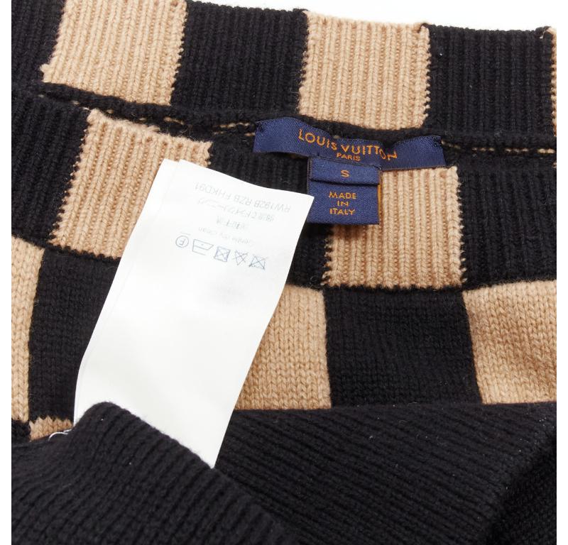 LOUIS VUITTON LV Damier wool cashmere pixel illusion knit dress S For Sale 4
