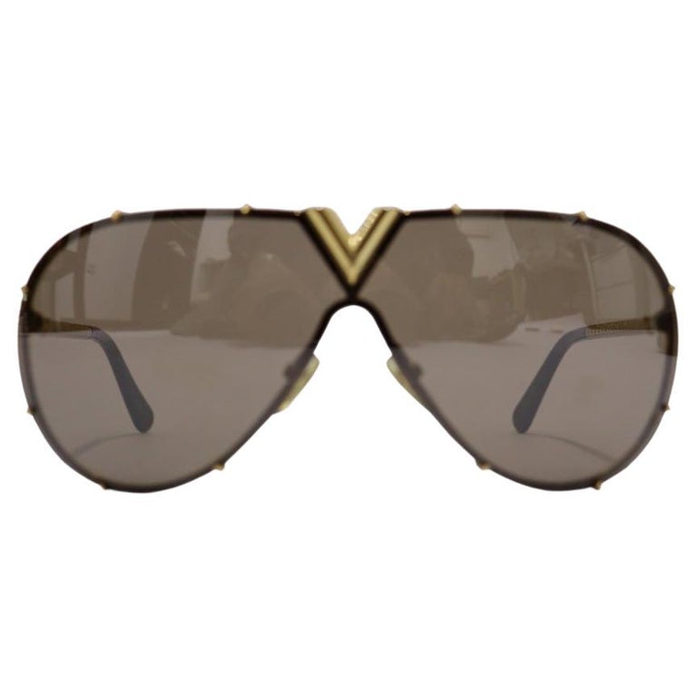 Louis Vuitton Gold/Brown Z1539W My LV Chain Pilot Sunglasses Louis Vuitton