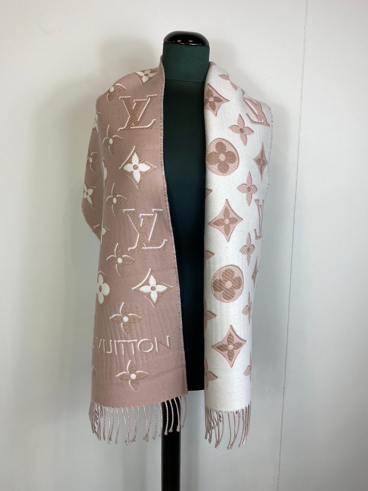 Women's or Men's Louis Vuitton LV Essential Shine Wool Scarf with lurex inserts.