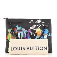 Louis Vuitton LV Friends A4 Pouch Printed Monogram Taurillon Leather