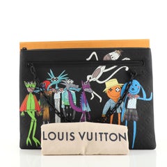 Louis Vuitton LV Friends A4 Pouch Printed Monogram Taurillon Leather