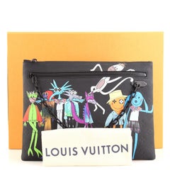 Louis Vuitton LV Friends A4 Pouch Printed Monogram Taurillon Leather