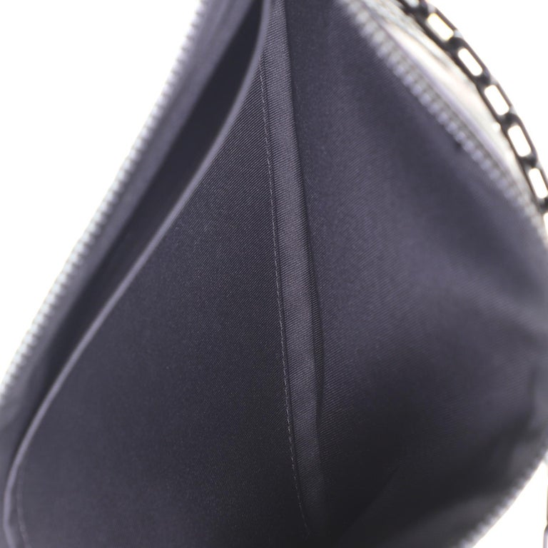 White Louis Vuitton Monogram Taurillon A4 Pouch Clutch Bag