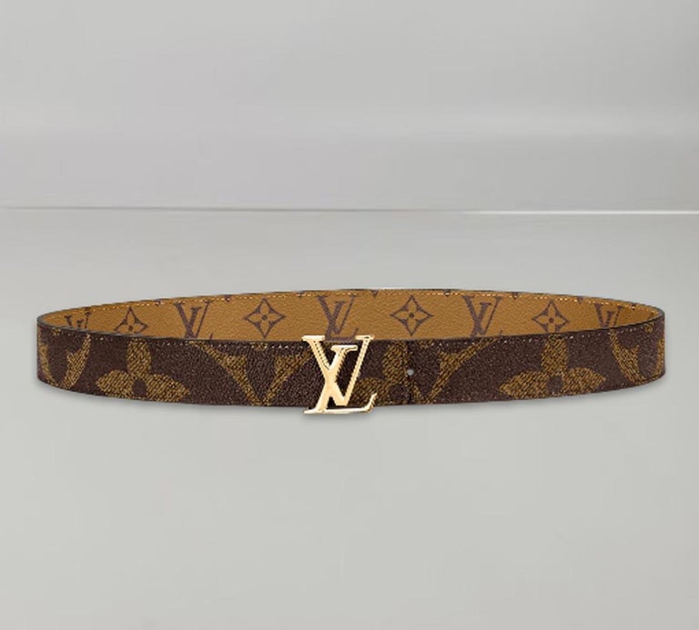 Louis Vuitton LV Initiales 40mm Reversible Belt Brown Monogram Canvas. Size 90 cm