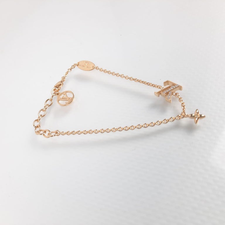 Louis Vuitton Brasserie LV Iconic Bracelet Logo Pink Gold Box