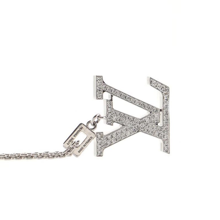 Louis Vuitton Idylle Blossom Mono Chain Earring, White Gold and Diamonds - per Unit Grey. Size NSA