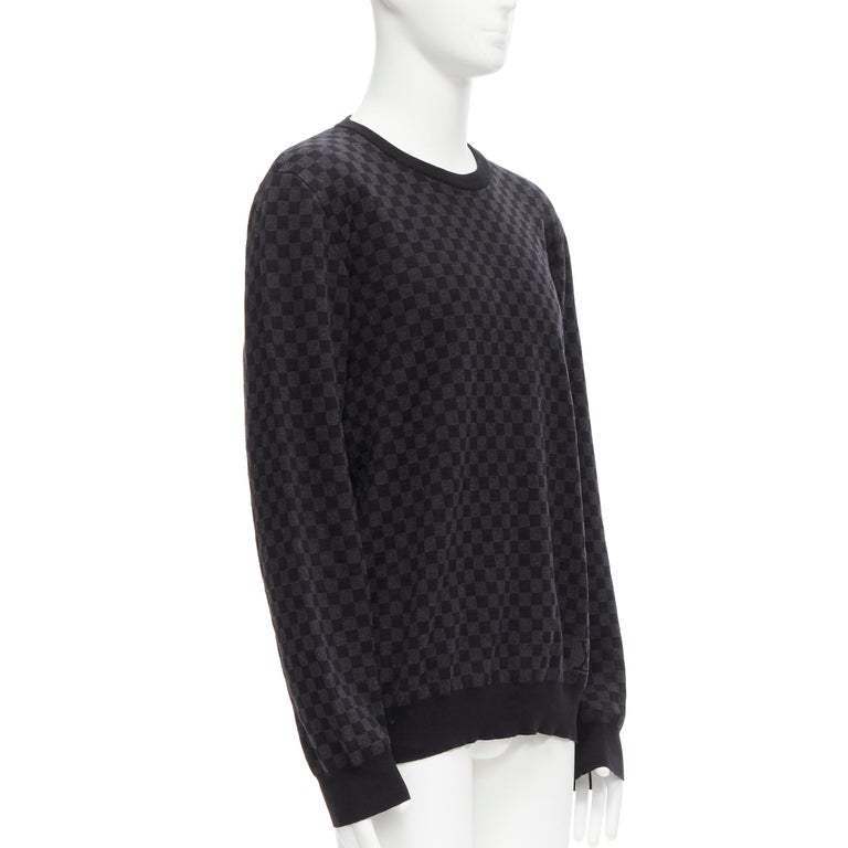 Louis Vuitton Lv Mens Damier Xl Long Wool Sweater