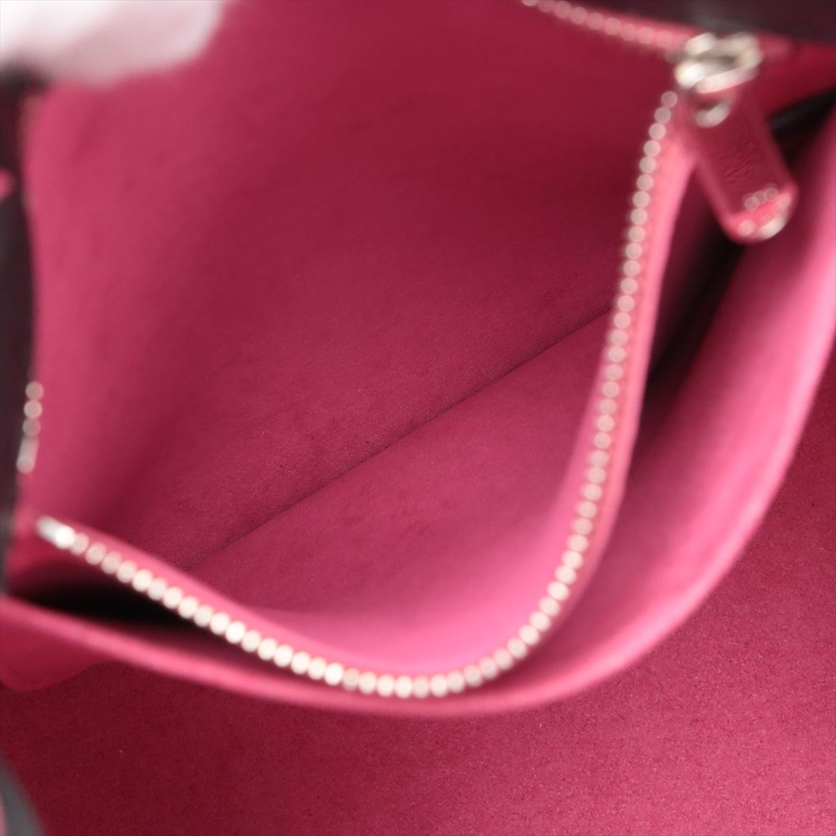 Louis Vuitton LV Logo Lockme Bucket Shoulder Bag Black Fuchsia 6